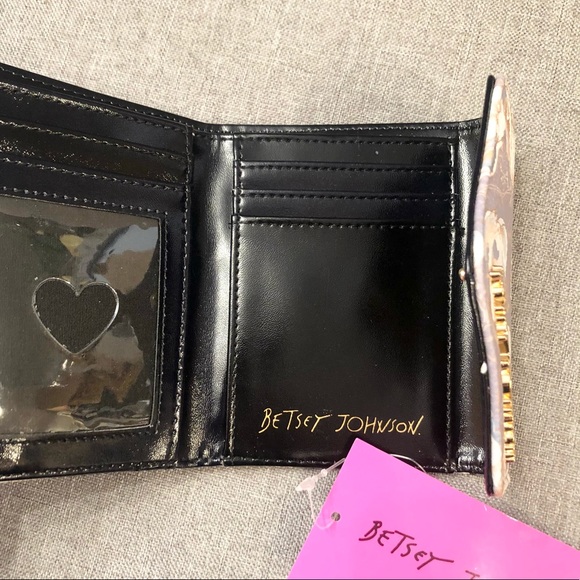 Betsey Johnson Floral Flap Wallet Grey - Picture 4 of 6